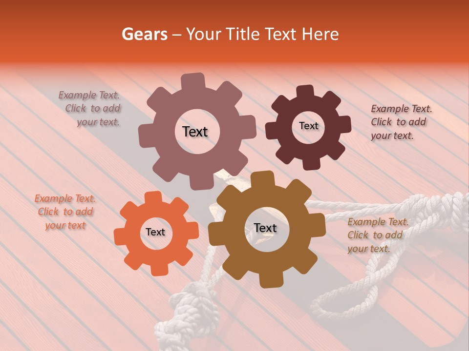 Boat Metal Mahogany PowerPoint Template