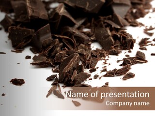 Broken Chocolate Gourmet PowerPoint Template