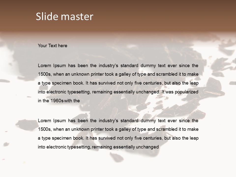 Broken Chocolate Gourmet PowerPoint Template