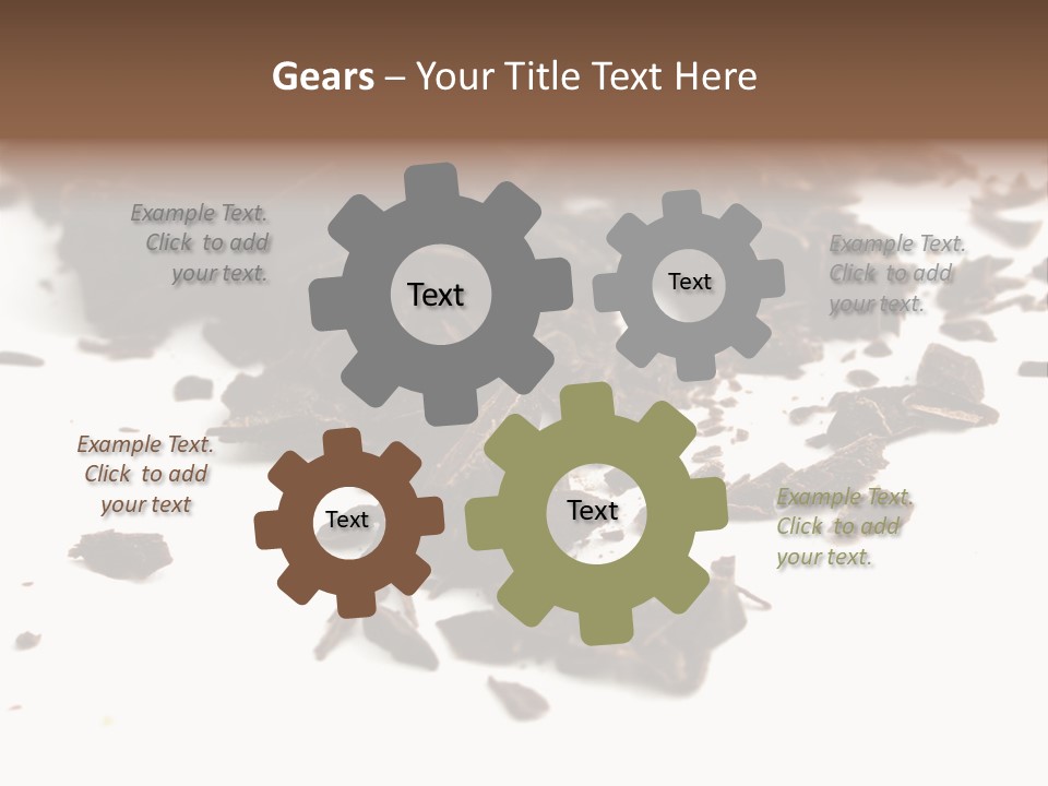 Broken Chocolate Gourmet PowerPoint Template