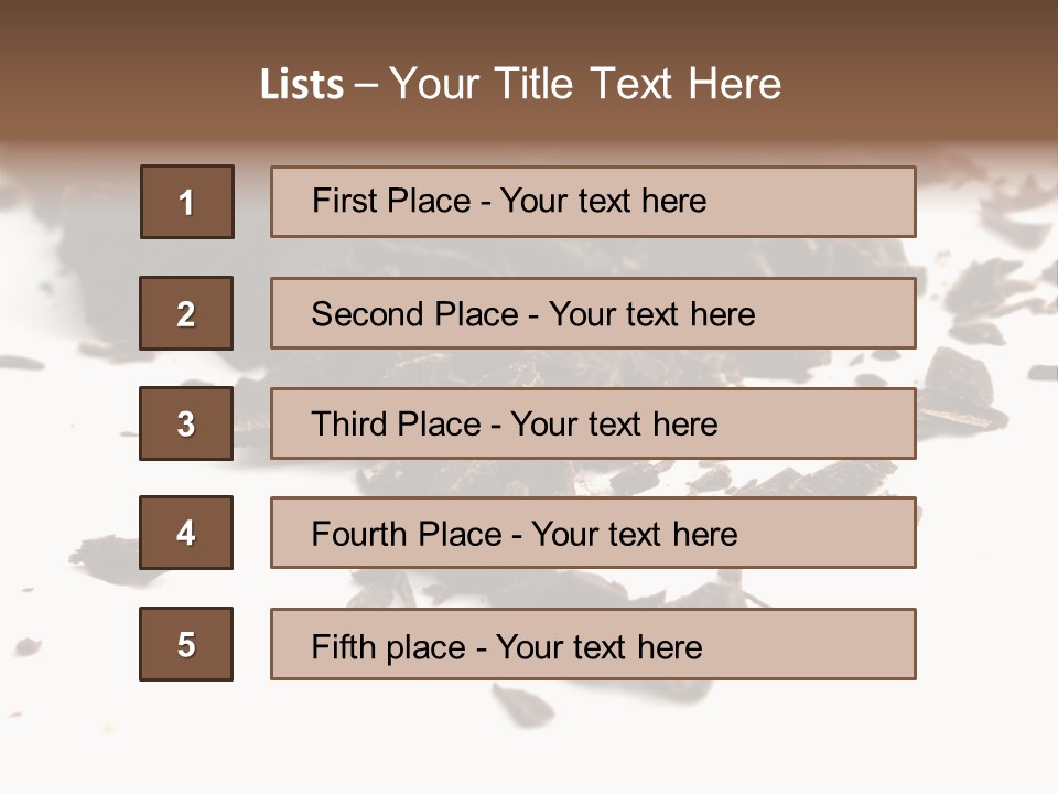 Broken Chocolate Gourmet PowerPoint Template
