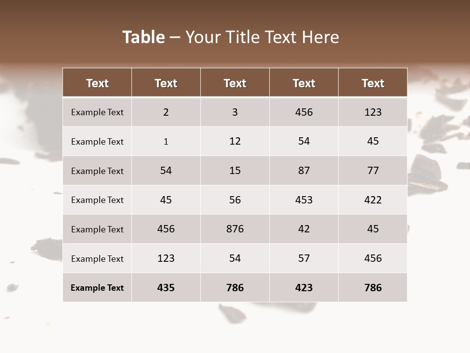 Broken Chocolate Gourmet PowerPoint Template