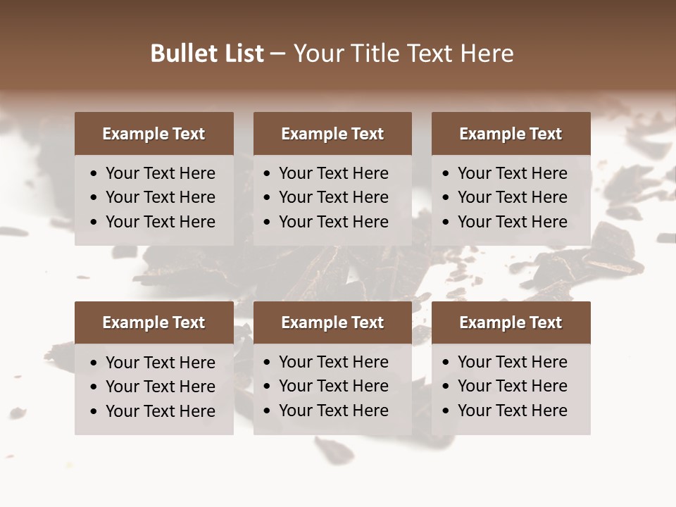 Broken Chocolate Gourmet PowerPoint Template