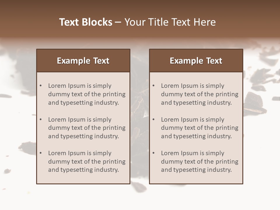 Broken Chocolate Gourmet PowerPoint Template