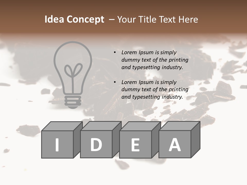 Broken Chocolate Gourmet PowerPoint Template