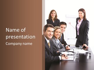 People Cooperation Businessman PowerPoint Template