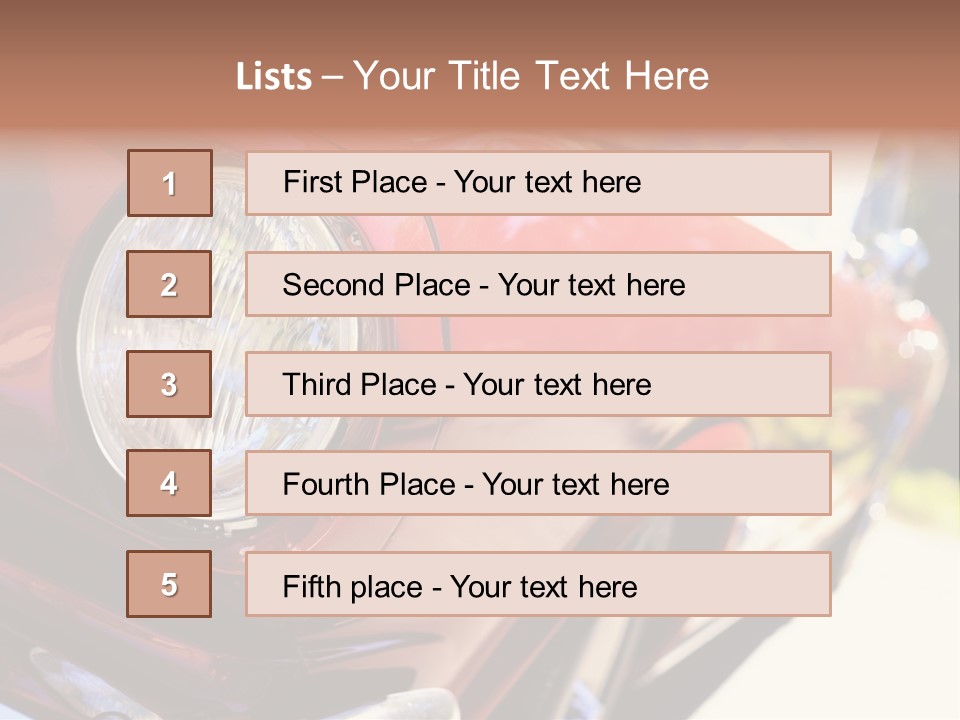 Auto Front Style PowerPoint Template