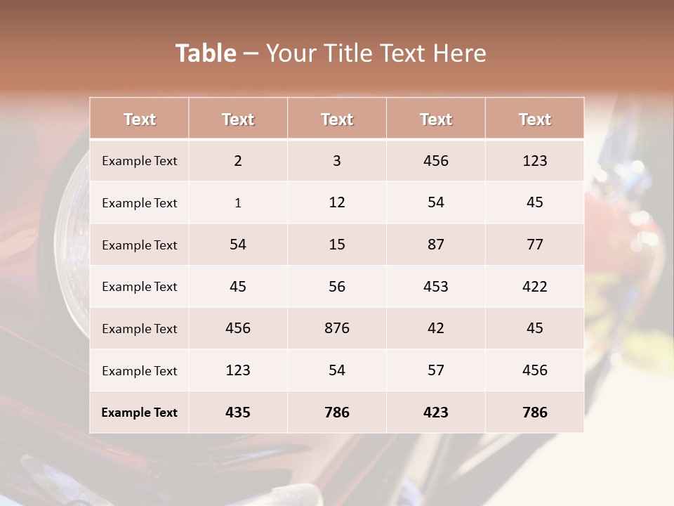 Auto Front Style PowerPoint Template