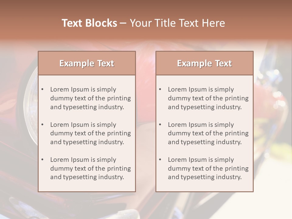 Auto Front Style PowerPoint Template