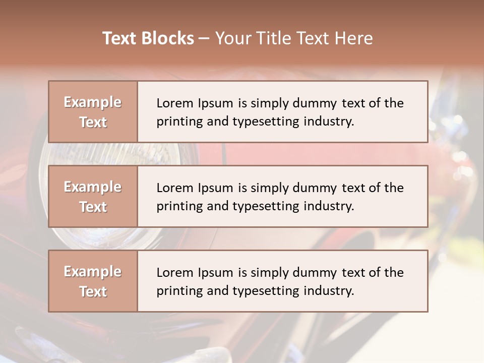 Auto Front Style PowerPoint Template
