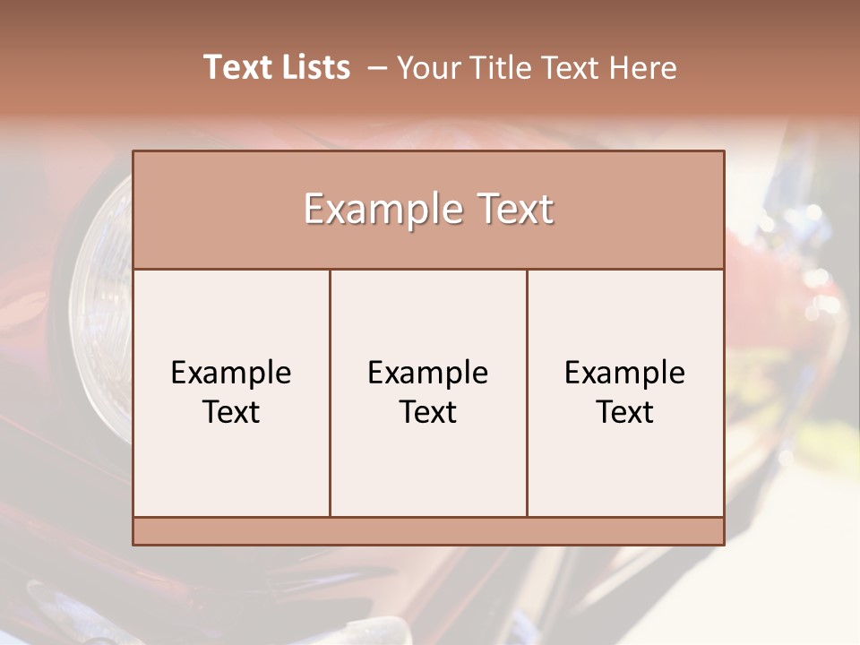 Auto Front Style PowerPoint Template