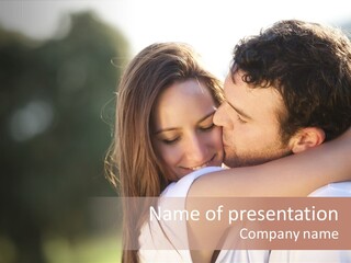 Staring Romance Person PowerPoint Template