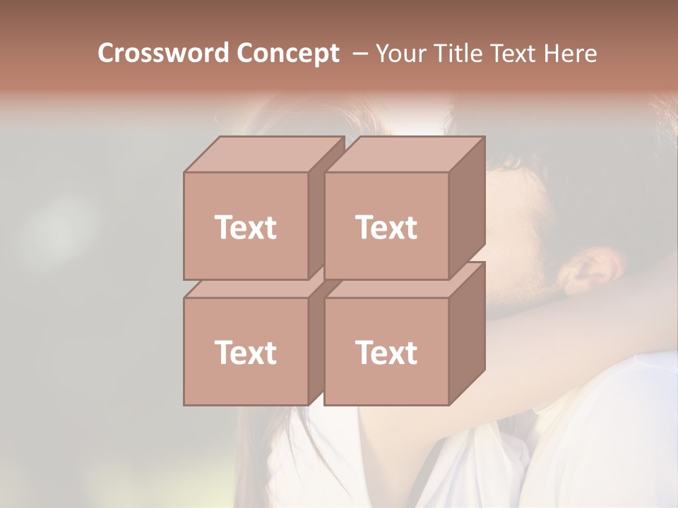 Staring Romance Person PowerPoint Template