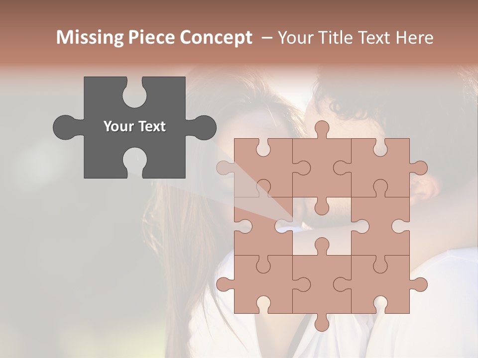 Staring Romance Person PowerPoint Template