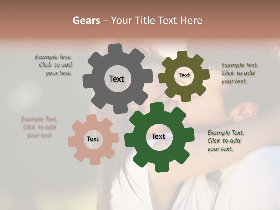 Staring Romance Person PowerPoint Template