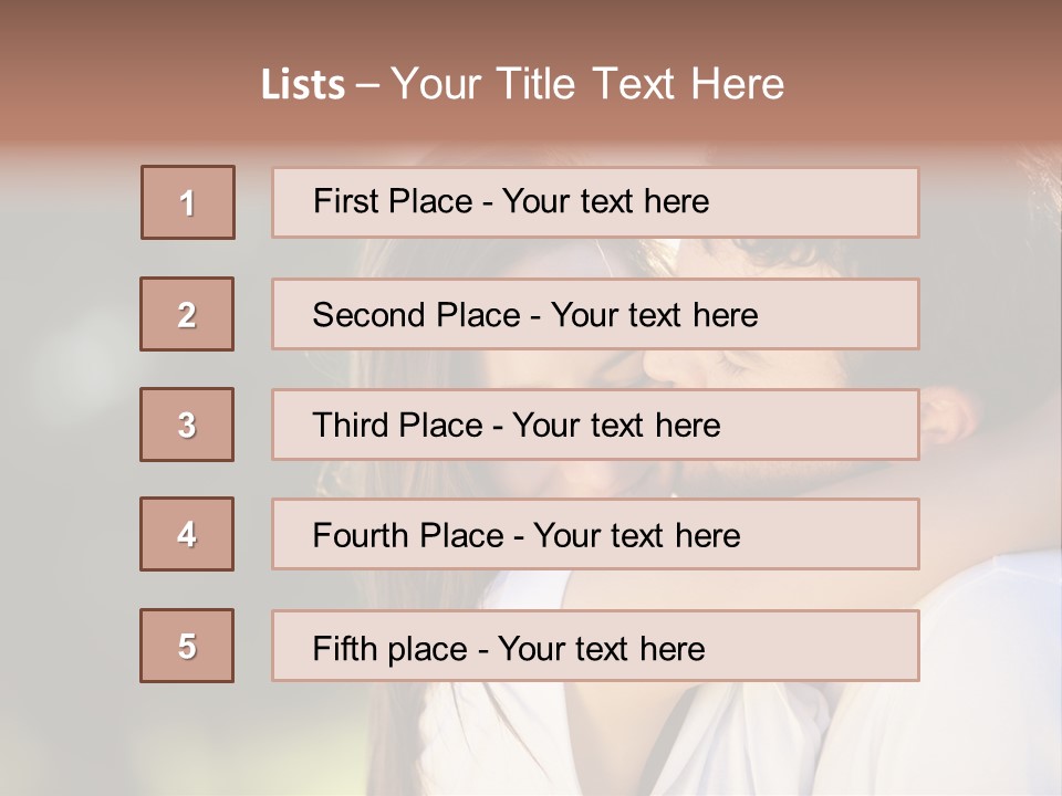 Staring Romance Person PowerPoint Template