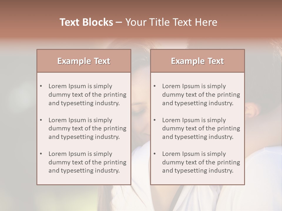 Staring Romance Person PowerPoint Template