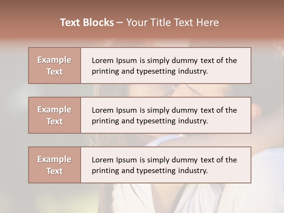Staring Romance Person PowerPoint Template