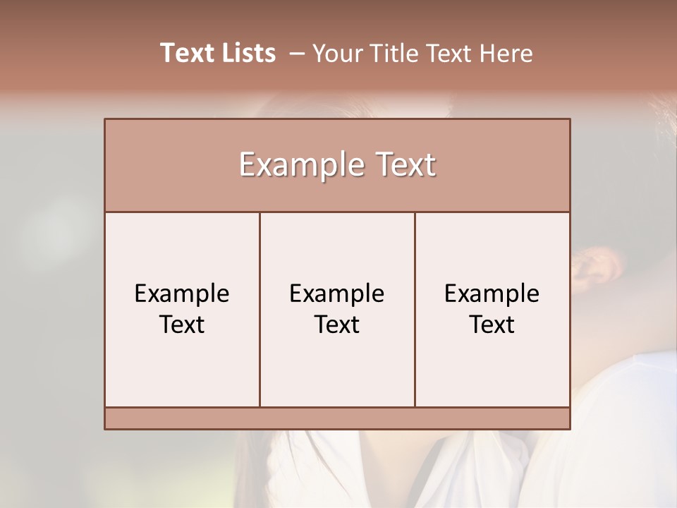 Staring Romance Person PowerPoint Template