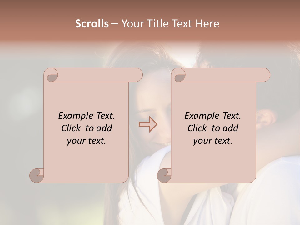 Staring Romance Person PowerPoint Template