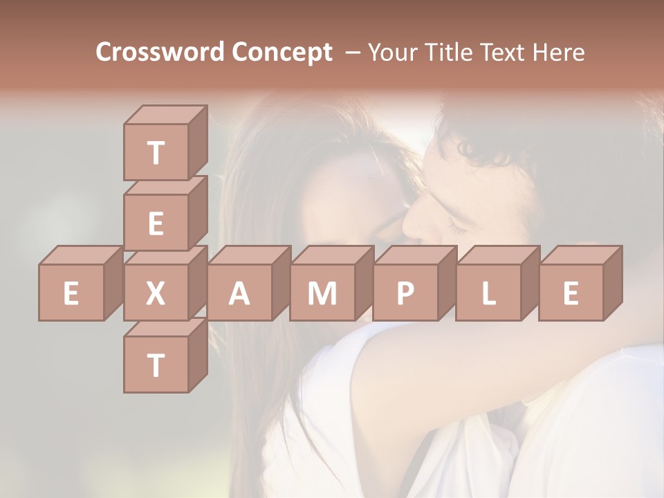 Staring Romance Person PowerPoint Template