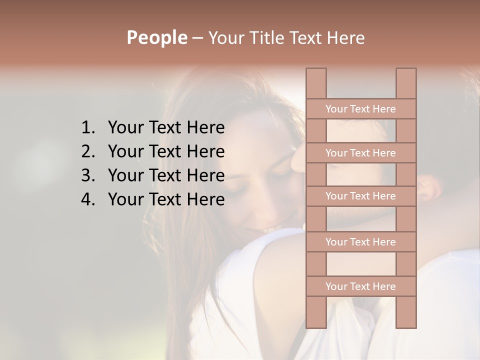 Staring Romance Person PowerPoint Template