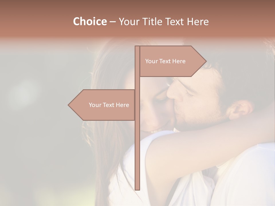 Staring Romance Person PowerPoint Template