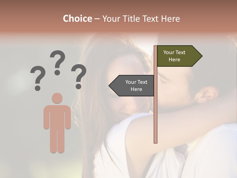 Staring Romance Person PowerPoint Template