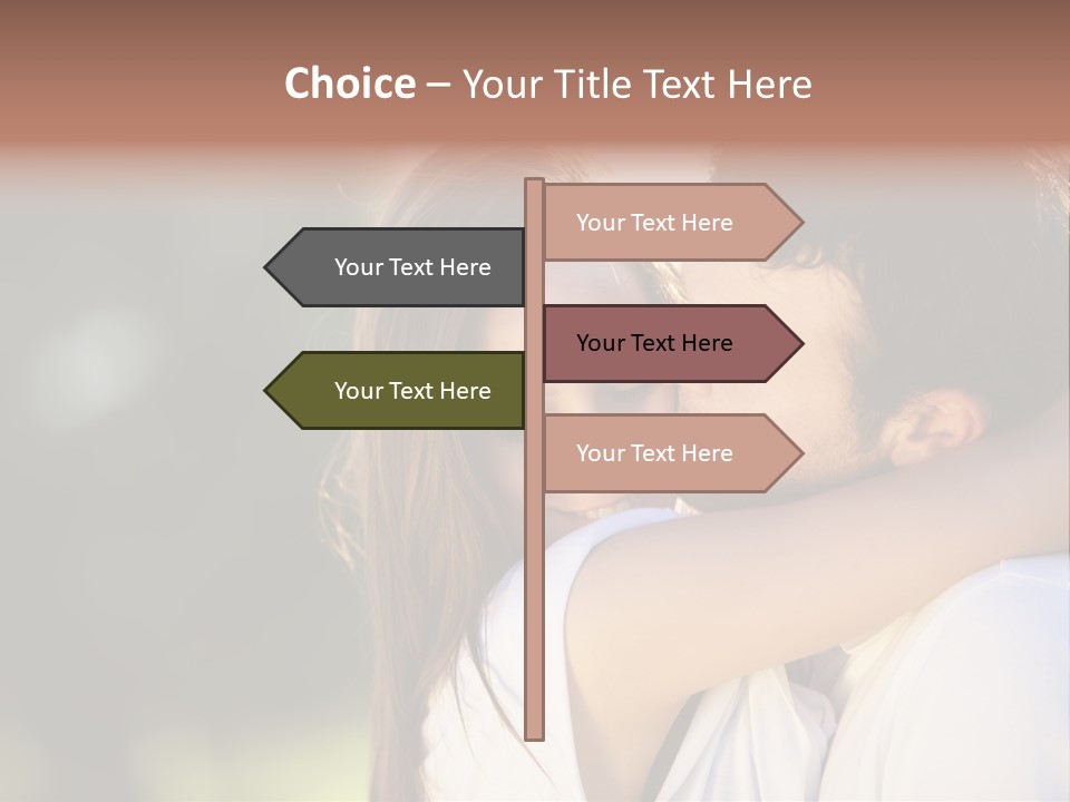 Staring Romance Person PowerPoint Template