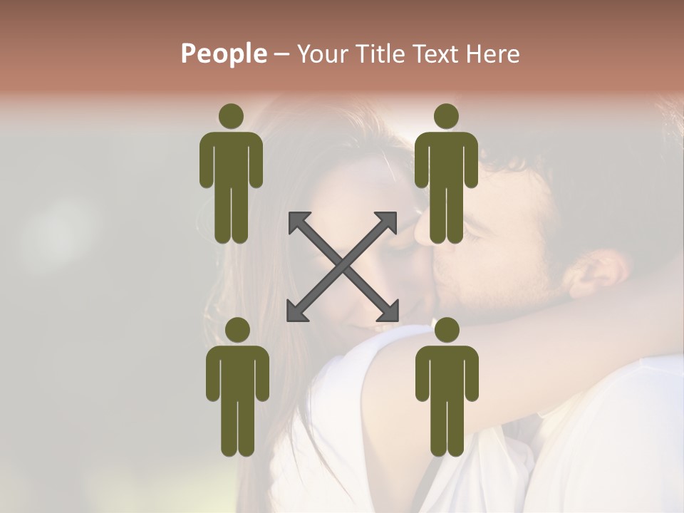 Staring Romance Person PowerPoint Template