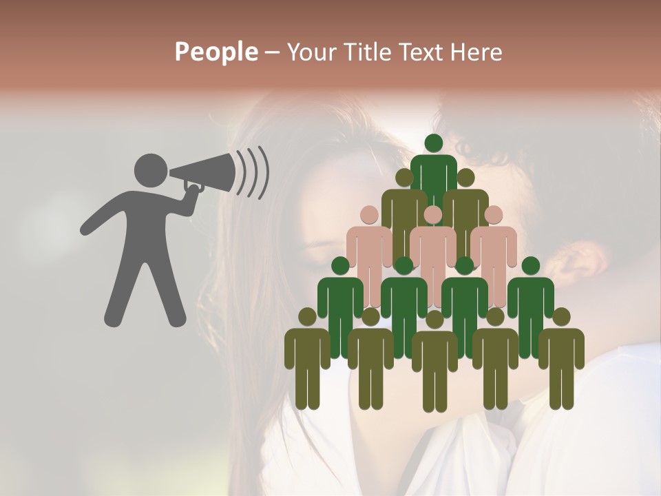 Staring Romance Person PowerPoint Template