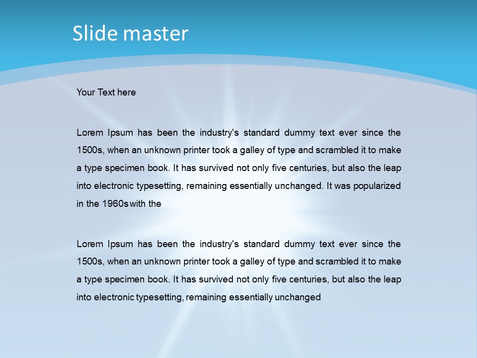 Sunny Reflection Rays PowerPoint Template