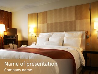 Night Home Bedroom PowerPoint Template