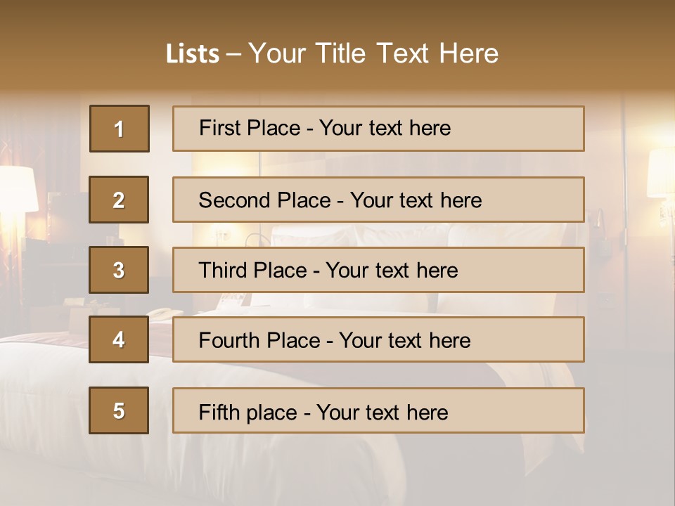 Night Home Bedroom PowerPoint Template