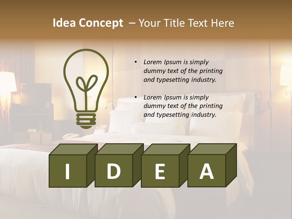 Night Home Bedroom PowerPoint Template