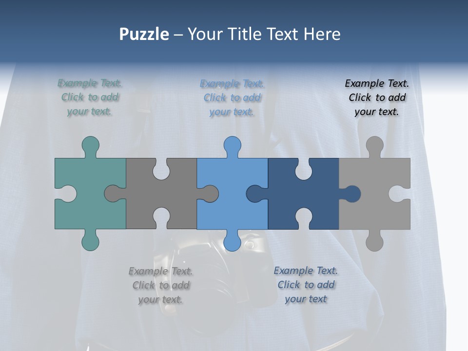 Blue Male Tourist PowerPoint Template