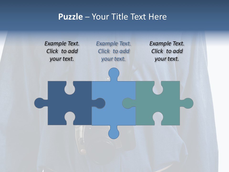 Blue Male Tourist PowerPoint Template