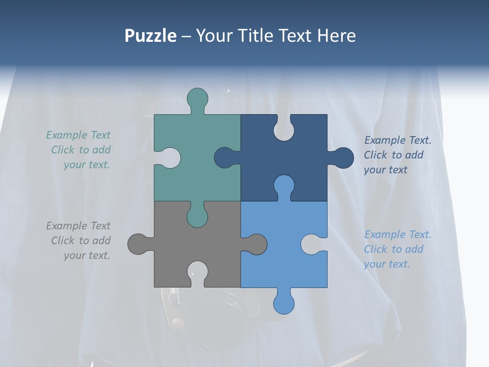 Blue Male Tourist PowerPoint Template