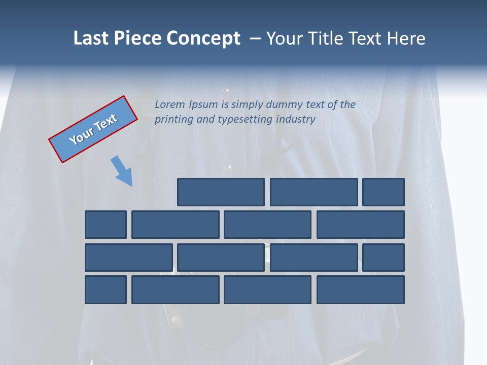 Blue Male Tourist PowerPoint Template