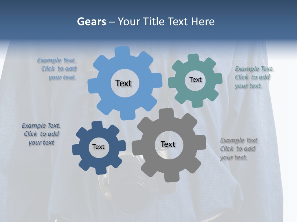 Blue Male Tourist PowerPoint Template