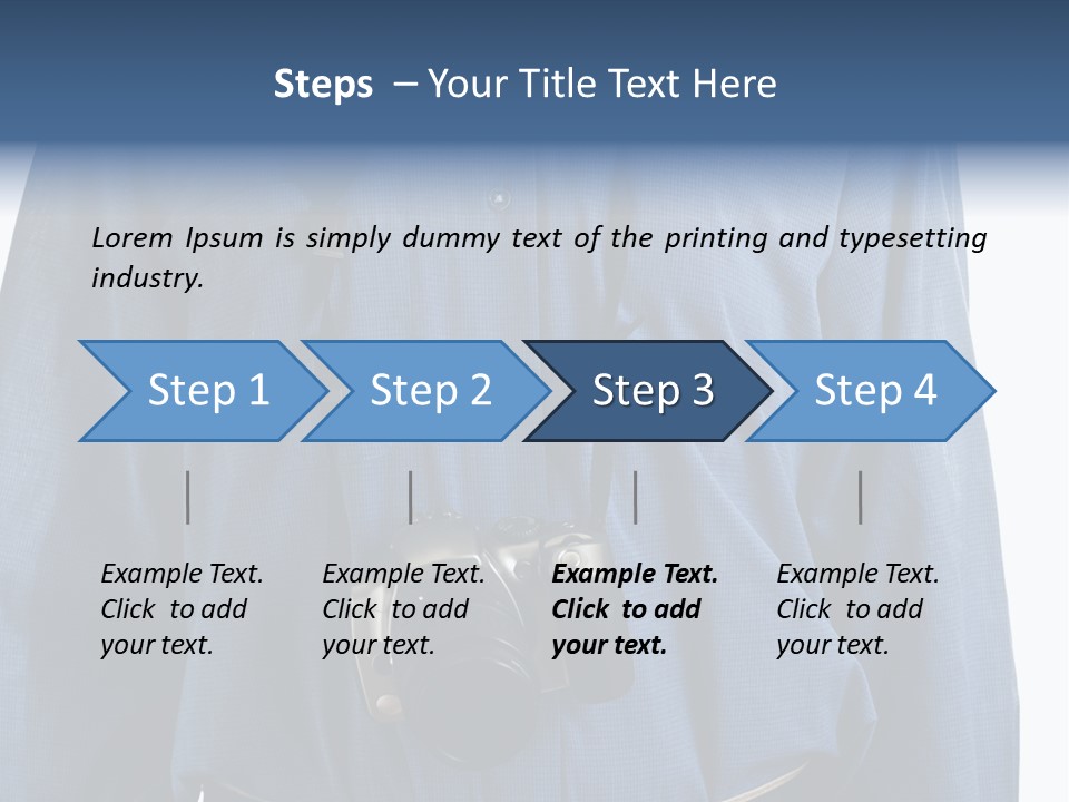 Blue Male Tourist PowerPoint Template