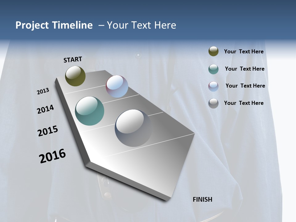 Blue Male Tourist PowerPoint Template