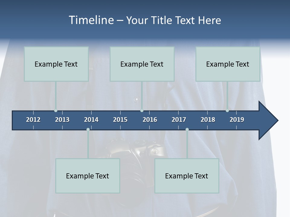 Blue Male Tourist PowerPoint Template