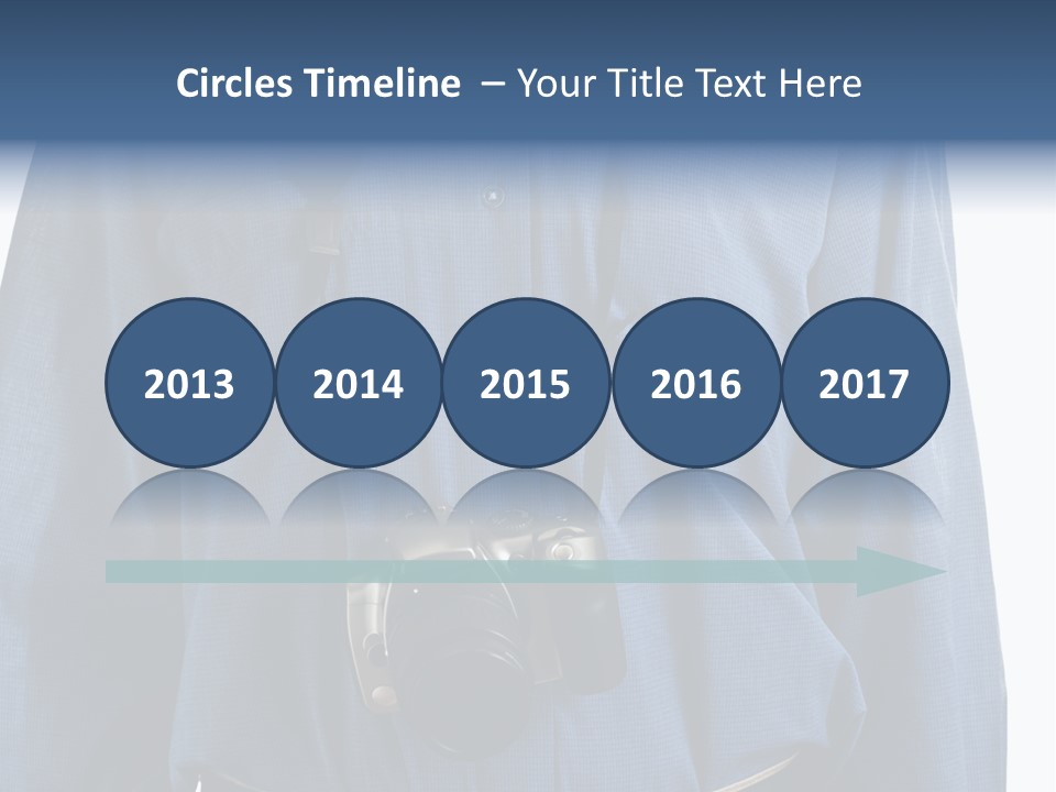 Blue Male Tourist PowerPoint Template