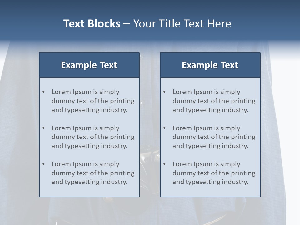 Blue Male Tourist PowerPoint Template