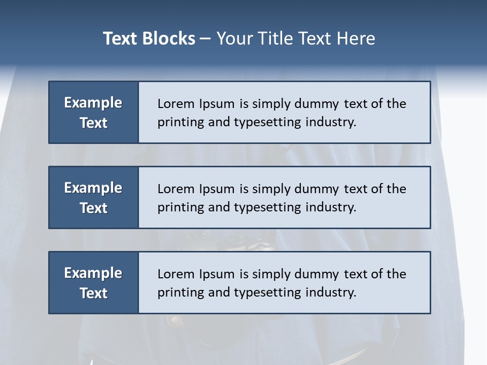Blue Male Tourist PowerPoint Template