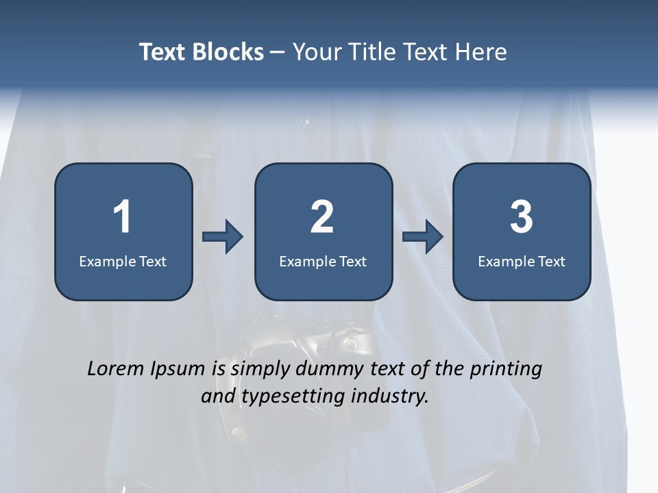 Blue Male Tourist PowerPoint Template