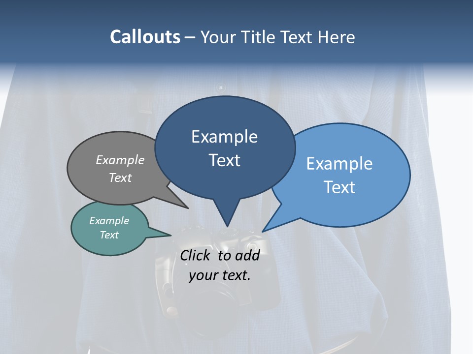 Blue Male Tourist PowerPoint Template