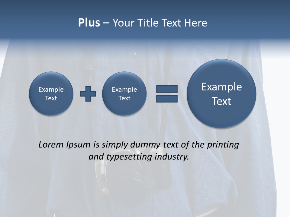 Blue Male Tourist PowerPoint Template