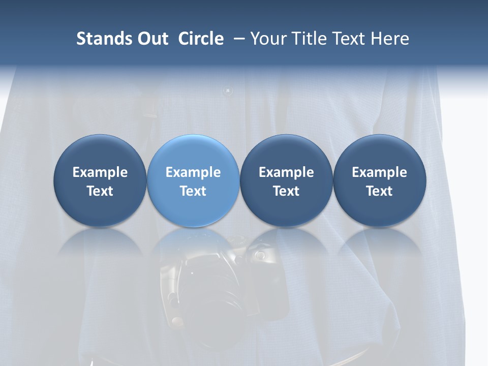 Blue Male Tourist PowerPoint Template